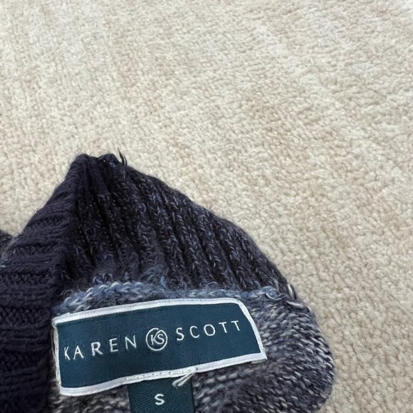 Karen Scott Blue Open Front Cardigan Sweater S - Picture 2 of 8